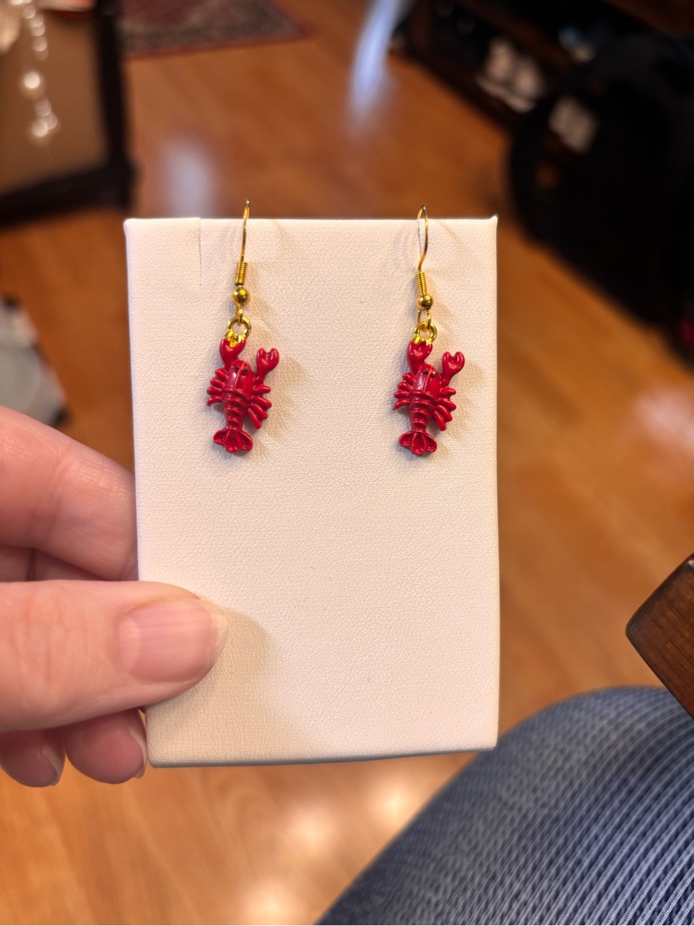 New fun Red Lobster Drop Earrings friends tv show beach etc